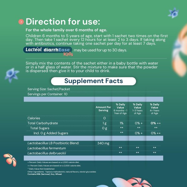 Lacteol Diarrhease Kids, 10 CT