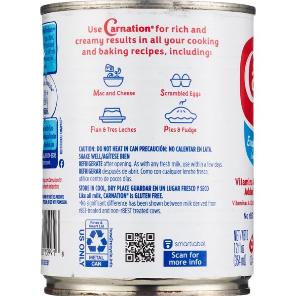 Nestle Carnation Low Fat 2% Evaporated Milk, 12.52 OZ