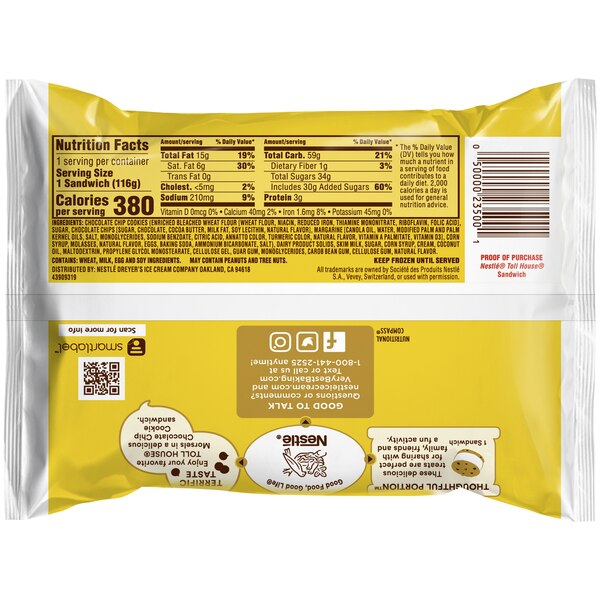 Nestle Toll House Chocolate Chip Cookie Sandwiches, 6 oz