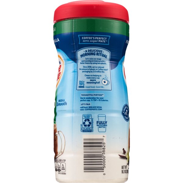 Coffee Mate Non-Dairy Creamer, Sugar-Free, French Vanilla, 10.2 OZ Canister
