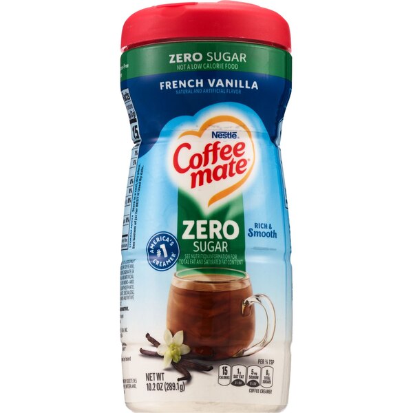 Coffee Mate Non-Dairy Creamer, Sugar-Free, French Vanilla, 10.2 OZ Canister