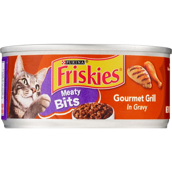Purina Friskies Meaty Bits Wet Cat Food, Gourmet Grill in Gravy, 5.5 oz