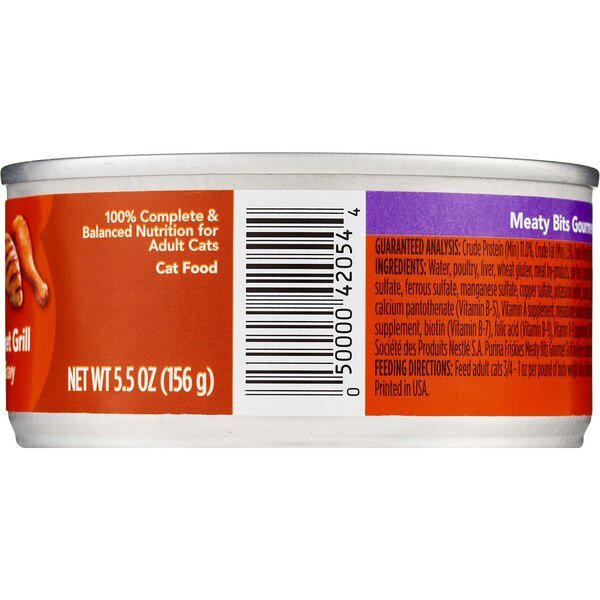 Purina Friskies Meaty Bits Wet Cat Food, Gourmet Grill in Gravy, 5.5 oz