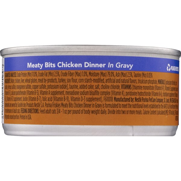 Friskies Meaty Bits Chicken Dinner In Gravy Canned Cat Food