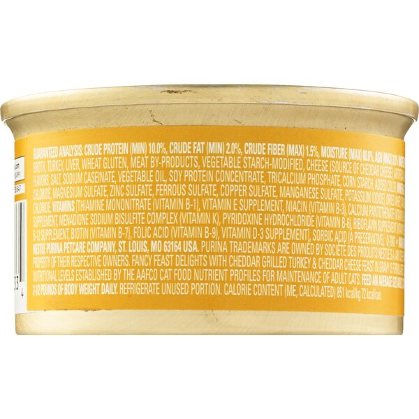 PURINA, Fancy Feast Delights Turkey & Cheddar Cheese Feast In Gravy, Grilled