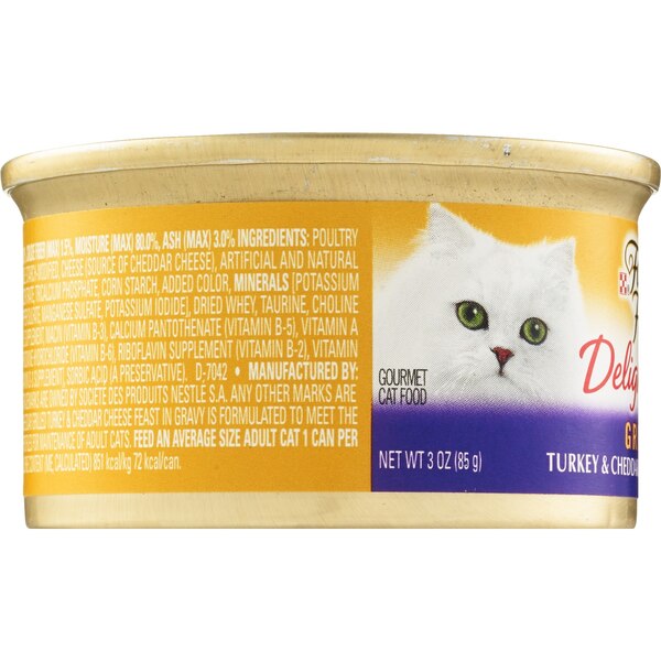 PURINA, Fancy Feast Delights Turkey & Cheddar Cheese Feast In Gravy, Grilled