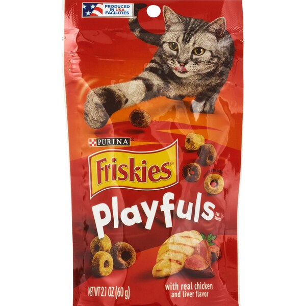 Friskies Playfuls Cat Treats, Chicken & Liver Flavor, 2.1 oz
