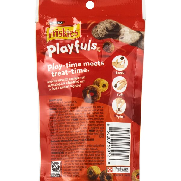 Friskies Playfuls Cat Treats, Chicken & Liver Flavor, 2.1 oz