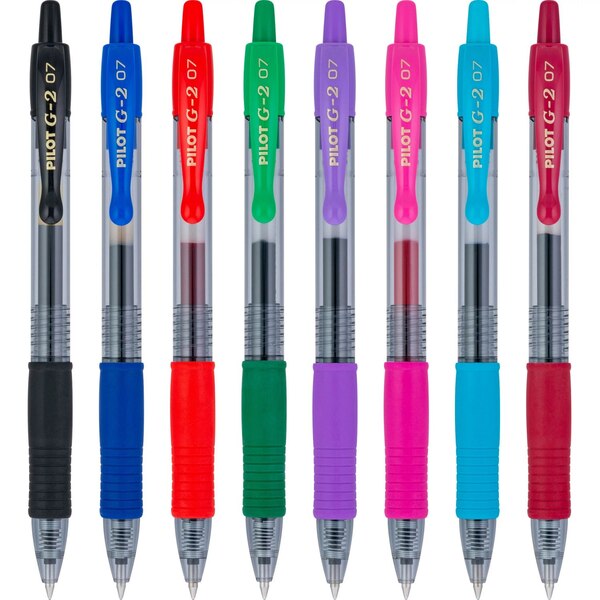 G2 Fine Point Gel Rollers, 8 Ink Colors, 8 ct