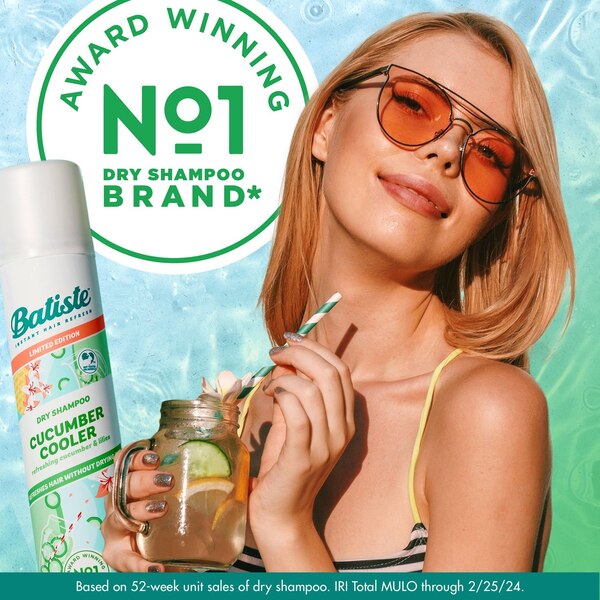 Batiste Dry Shampoo, Cucumber Cooler, 3.81 OZ