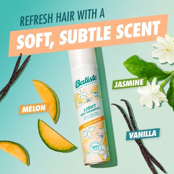 Batiste Light Dry Shampoo, Mellow Melon, 3.81 OZ