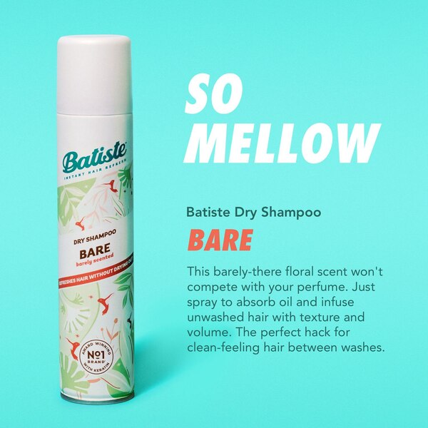 Batiste Dry Shampoo, Bare Fragrance, 3.81 OZ
