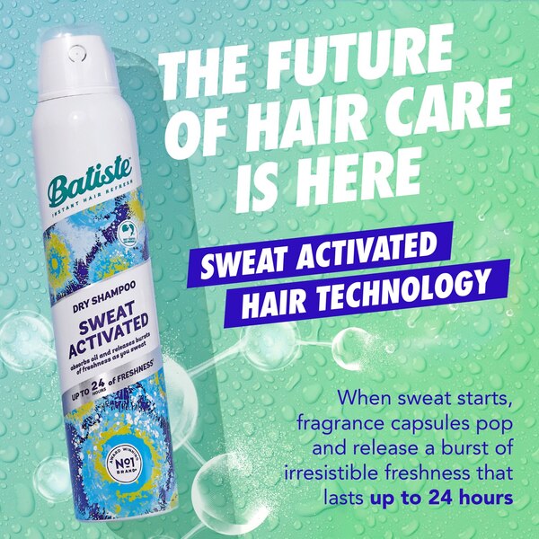 Batiste Dry Shampoo, Sweat Activated, 1.06 OZ
