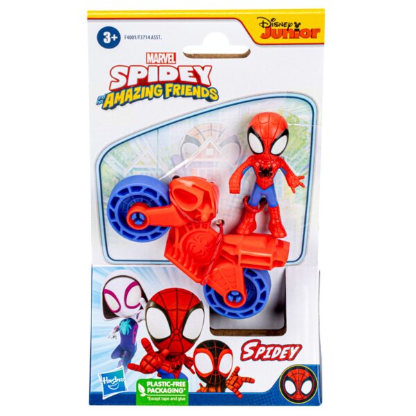 Marvel Spidey and His Amazing Friends Hero Figure with Motorcycle, Assorted Characters, 1 ct