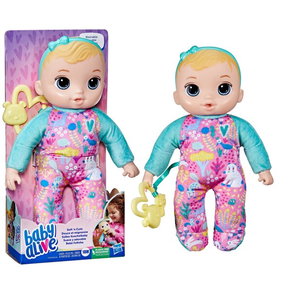 Baby Alive Soft ‘n Cute Doll, Assorted Styles, 11 in