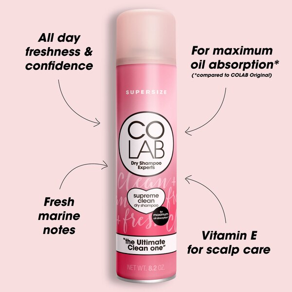 COLAB Dry Shampoo, Supreme Clean, 8.2 OZ