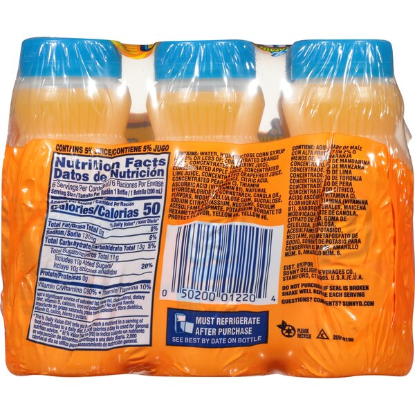 SunnyD Tangy Original Citrus Punch, 6 ct, 6.75 oz