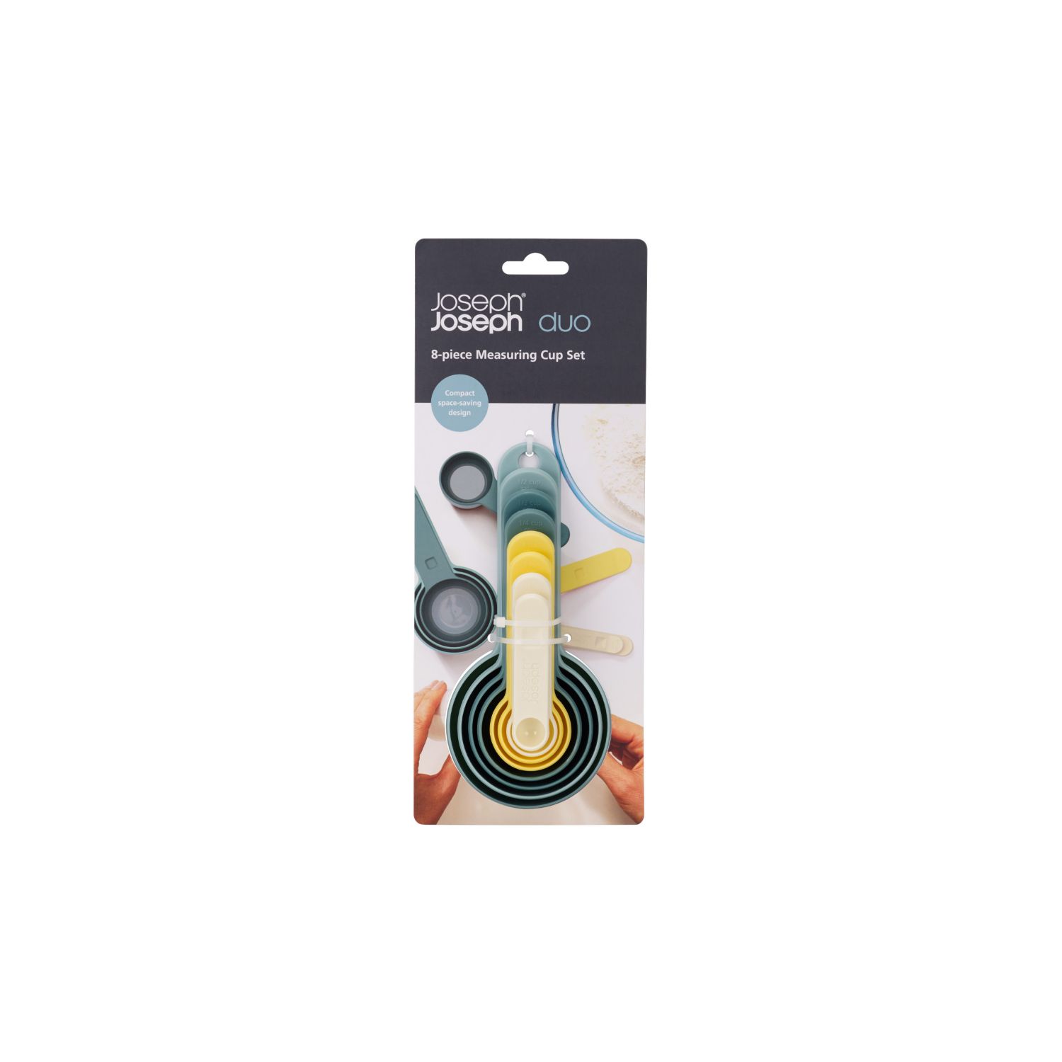 Joseph Joseph Duo 8-Piece Measuring Cup Set, Opal