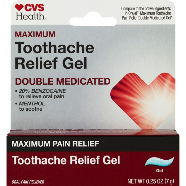 CVS Health Toothache Relief Oral Anesthetic Gel, Maximum Strength