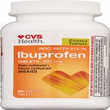 CVS Health Ibuprofen Pain Reliever & Fever Reducer (NSAID) 200 MG Coated Tablets, 100 CT, thumbnail image