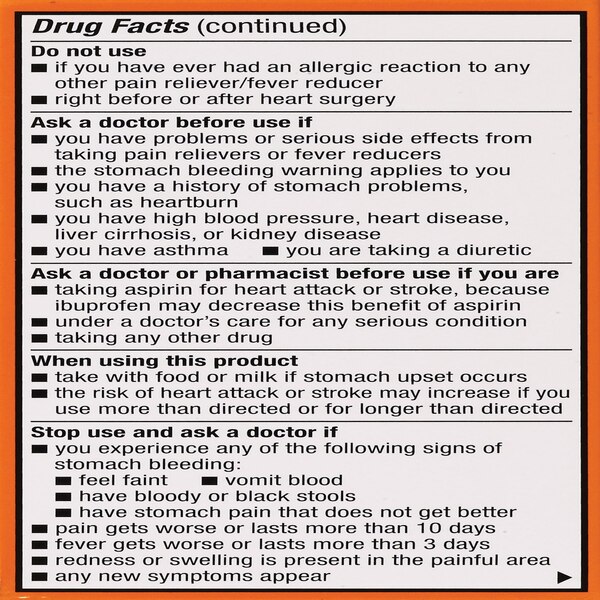 CVS Health Ibuprofen Pain Reliever & Fever Reducer (NSAID) 200 MG Coated Tablets, 100 CT