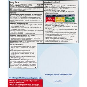 CVS Health Nicotine Transdermal System 21mg Patch, Step 1, 7 Count, 14 Count