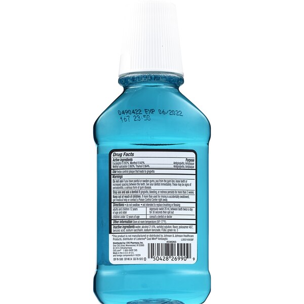CVS Health Antiseptic Mouthwash for Antigingivitis & Antiplaque, Blue Mint