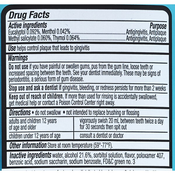 CVS Health Antiseptic Mouthwash for Antigingivitis & Antiplaque, Blue Mint