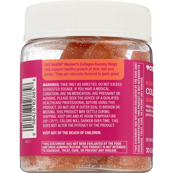 CVS Health Collagen Peach Rings, 30 CT