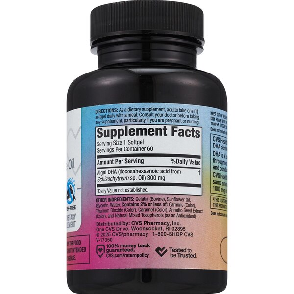 CVS Health Fish-Free Omega- 3 Softgels, 60 CT