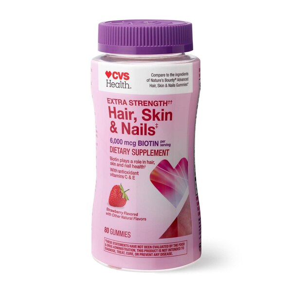 CVS Health Advanced Hair, Skin & Nails Gummies, 80 CT