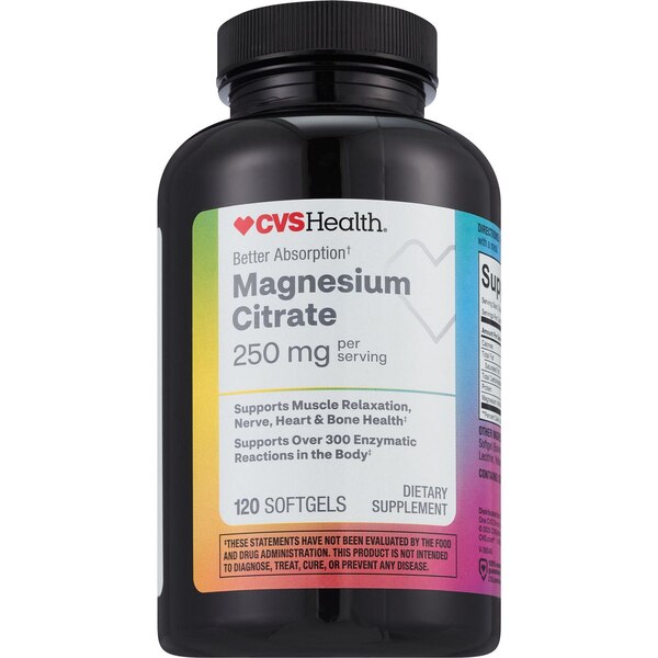 CVS Health Magnesium Citrate 250 mg Softgels, 120 CT