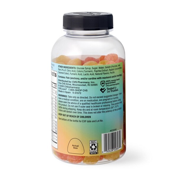 CVS Health Adult Multivitamins + Omega 3 Gummy, Raspberry Lemonade, 140 CT