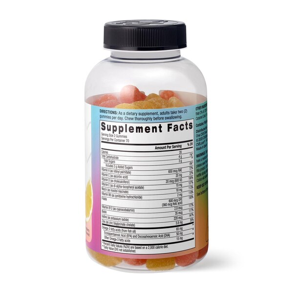 CVS Health Adult Multivitamins + Omega 3 Gummy, Raspberry Lemonade, 140 CT