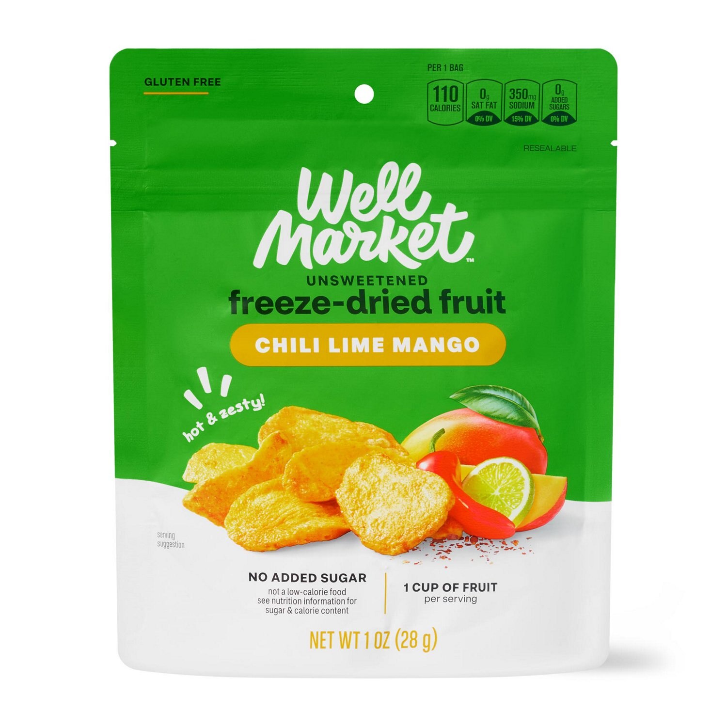 Well Market Freeze Dried Chili Lime Mango, 1 oz