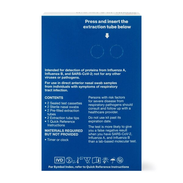 CVS Health Combo Covid-19 Flu A/B Antigen Test, 1 CT