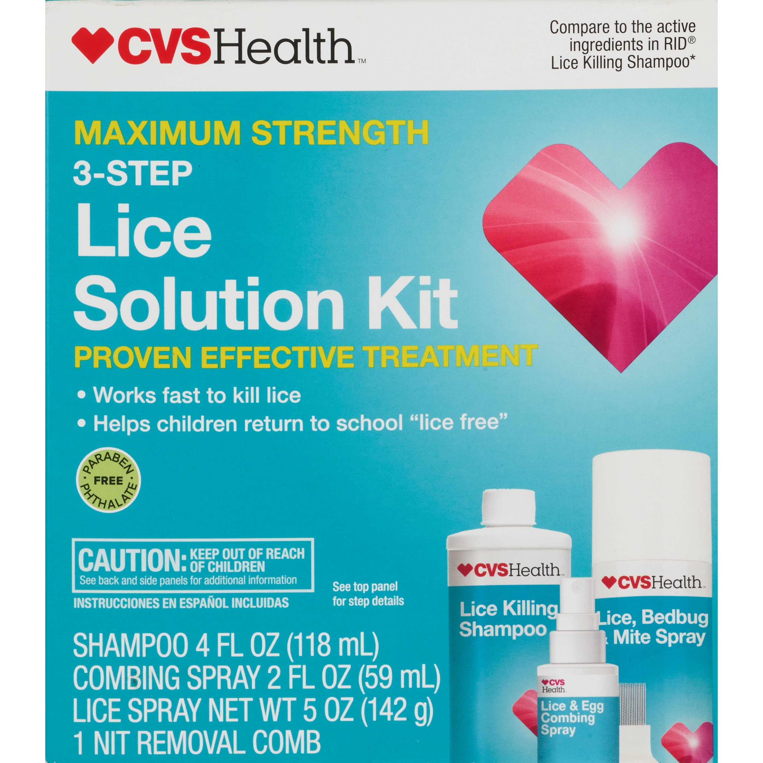 CVS Health - Kit para eliminar piojos, máxima potencia