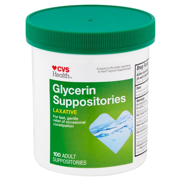 CVS Health Glycerin Suppositories Adult Size