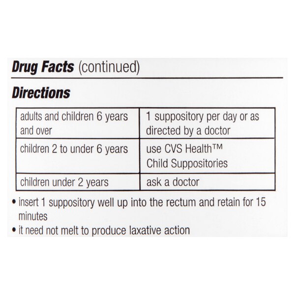 CVS Health Glycerin Suppositories Adult Size