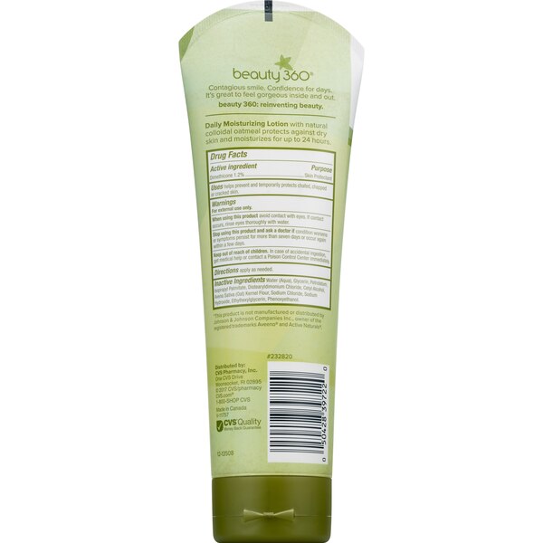 Beauty 360 Daily Moisturizing Lotion With Natural Colloidal Oatmeal