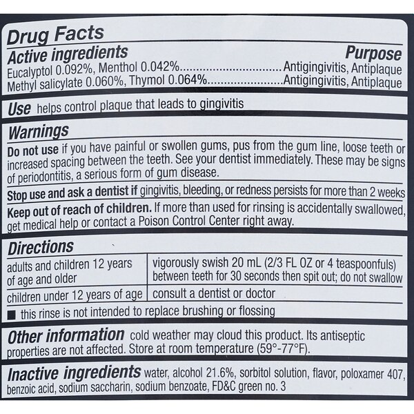 CVS Health Antiseptic Mouthwash for Antigingivitis & Antiplaque, Blue Mint