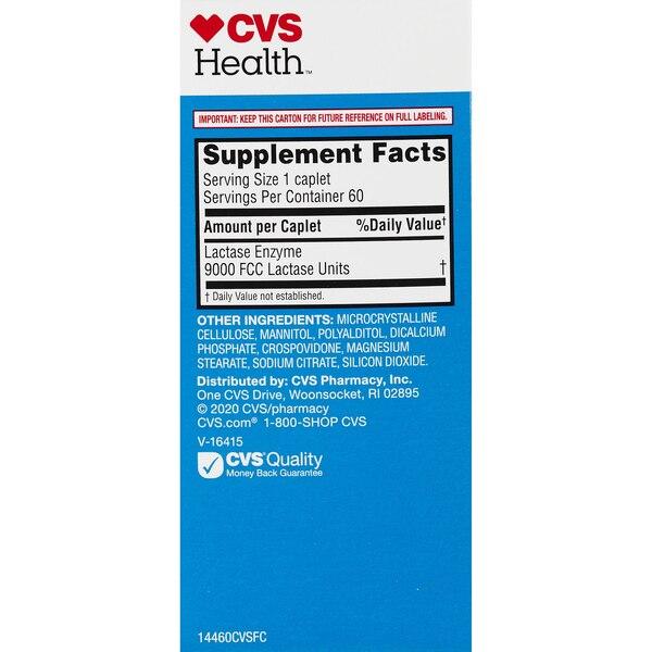 CVS Health Dairy Relief Fast Acting Caplets