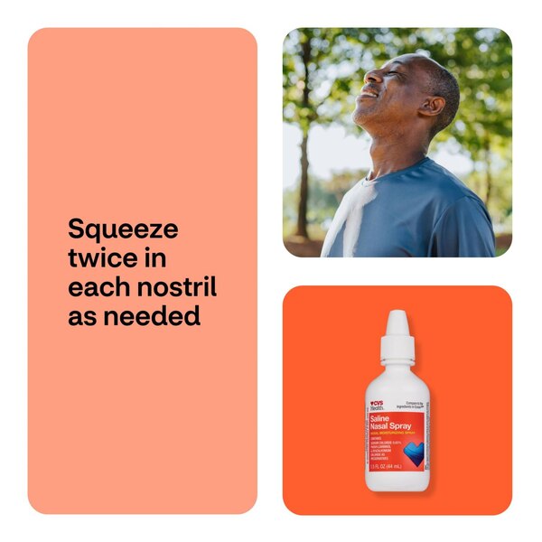 CVS Health Saline Nasal Spray Twin Pack, 2 1.5 OZ bottles