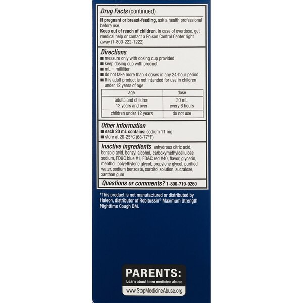 CVS Health Nighttime Cough Relief Liquid, Berry and Menthol, 4 OZ