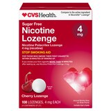 CVS Health Nicotine Lozenges 4mg, Cherry, 108 CT, thumbnail image 1 of 9