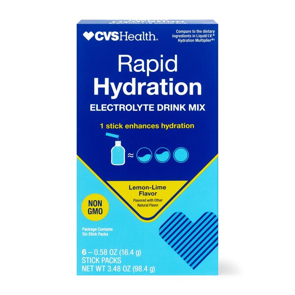 CVS Hydration Powder Lemon Lime, 6 CT