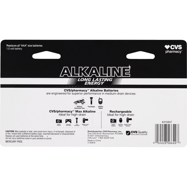 CVS Alkaline Batteries AAA