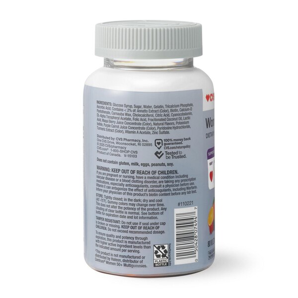 CVS Health Women's 50 + Multivitamin Gummies, 80 CT