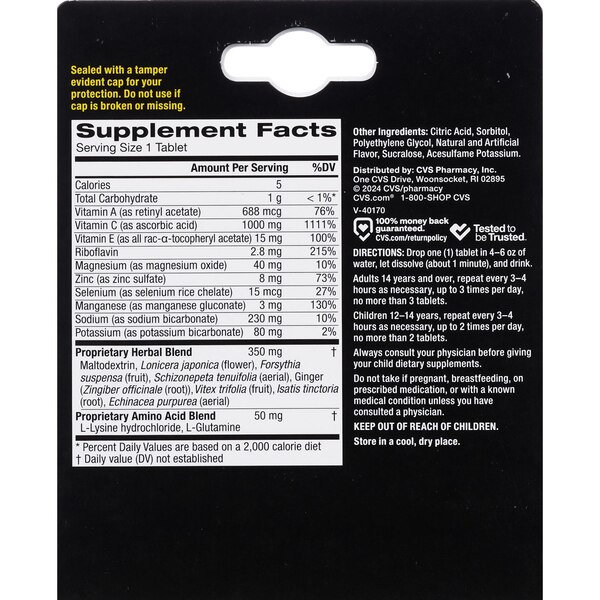 CVS Health Airshield Orange Eff. Tabs (VIT), 20 CT