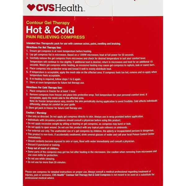CVS Health Contour Gel Therapy Hot & Cold Pain Relieving Compress